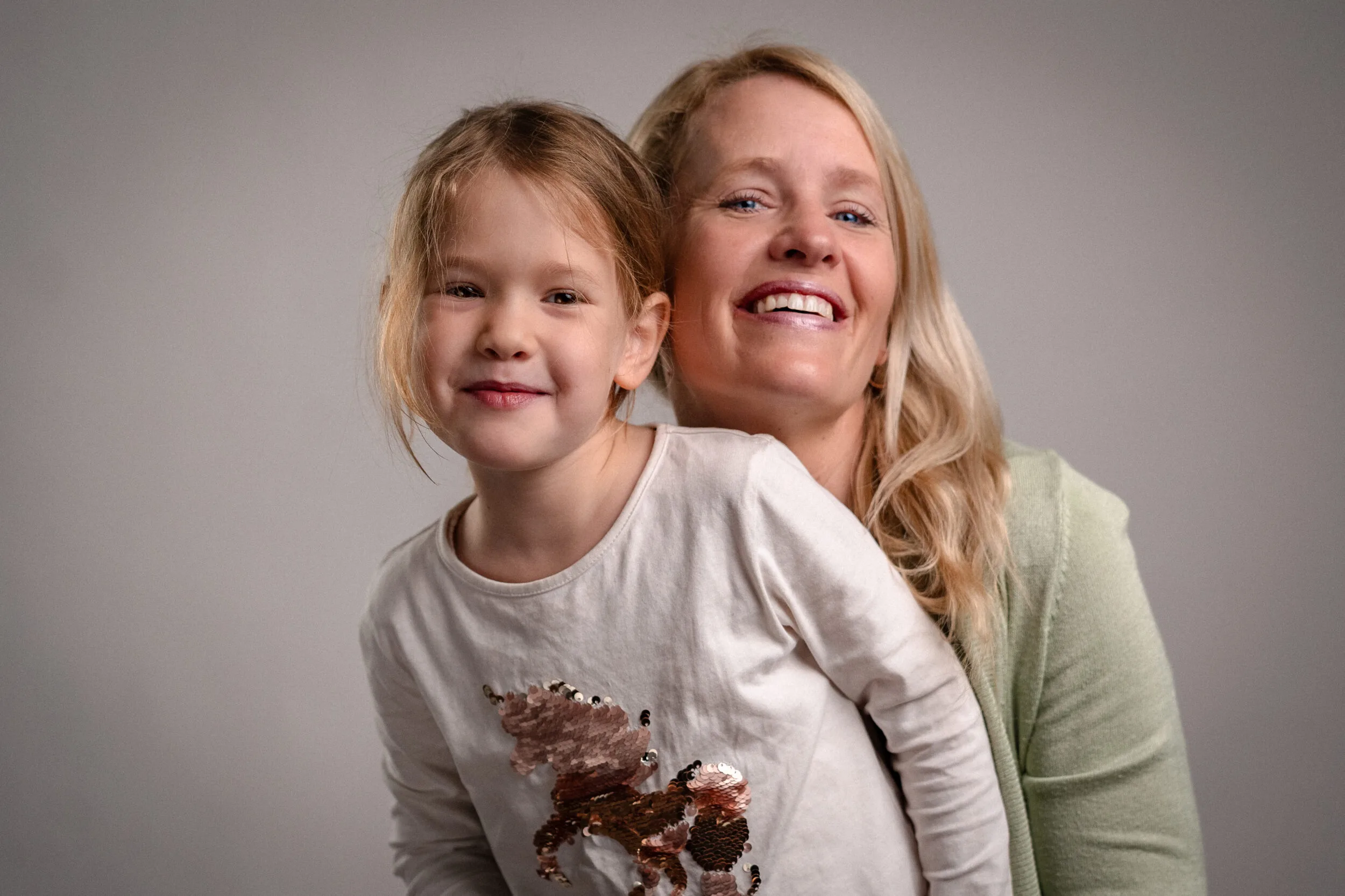 Portrait of a woman and child